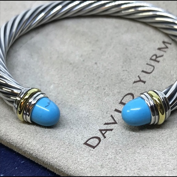 David Yurman Jewelry - David Yurman 7mm Turquoise Cuff Bracelet